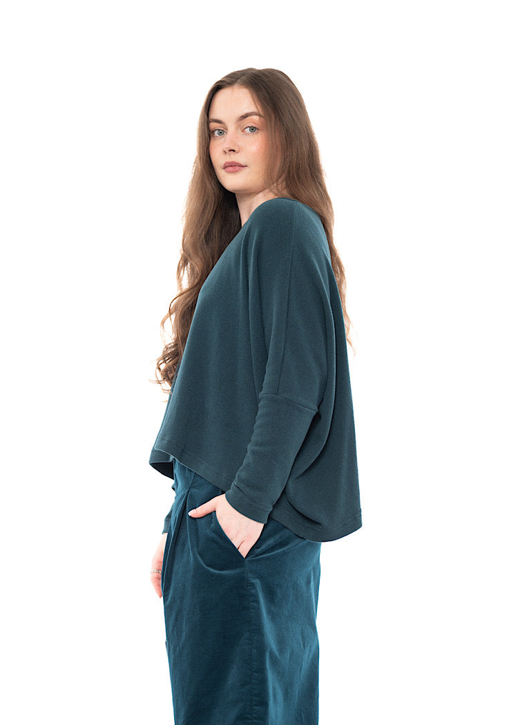 SIGNATURE COTTON-FLEECE KIRA PULLOVER
