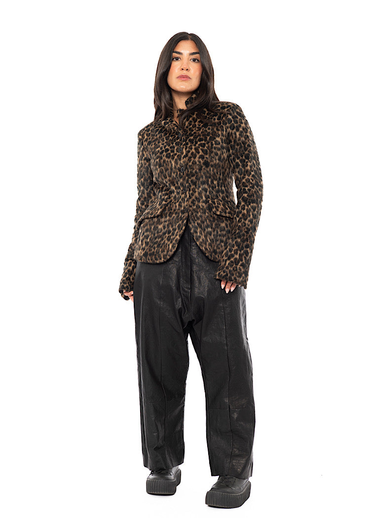 SIGNATURE LEATHER DROP CROTCH TROUSER