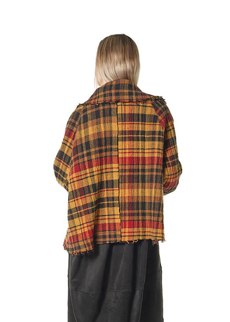 OVERSIZED CHECK WOOL JACKET