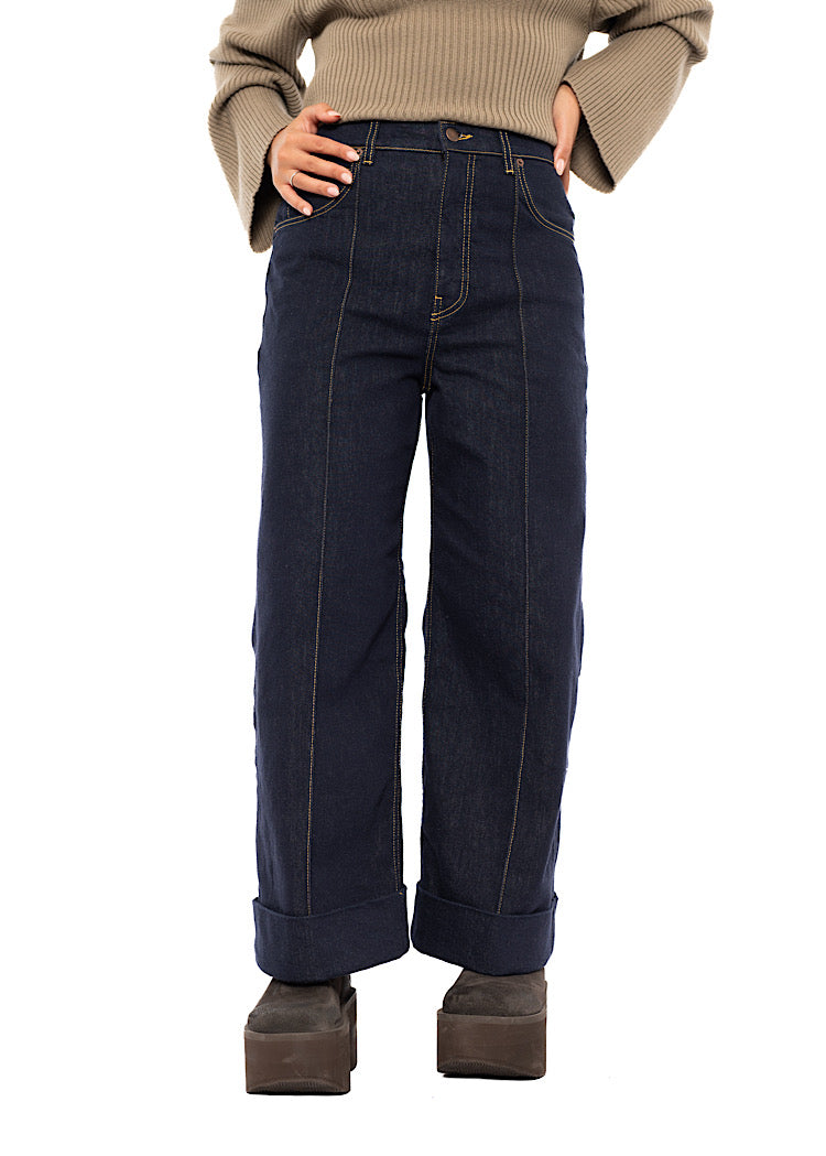 WIDE-LEG DENIM TROUSER