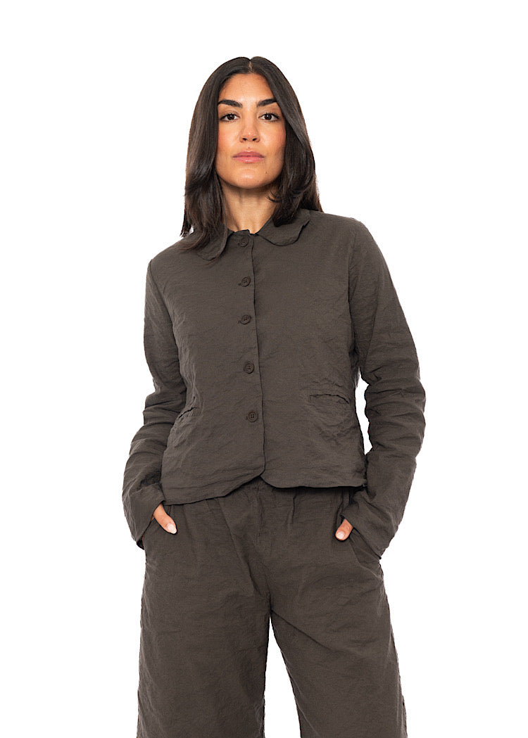SIGNATURE CRINKLE BOXY JACKET
