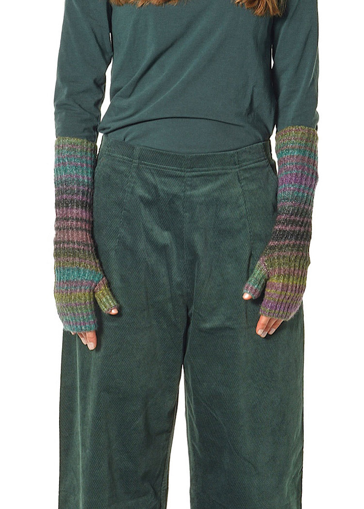 MULTICOLOUR STRIPE FINGERLESS CUFF