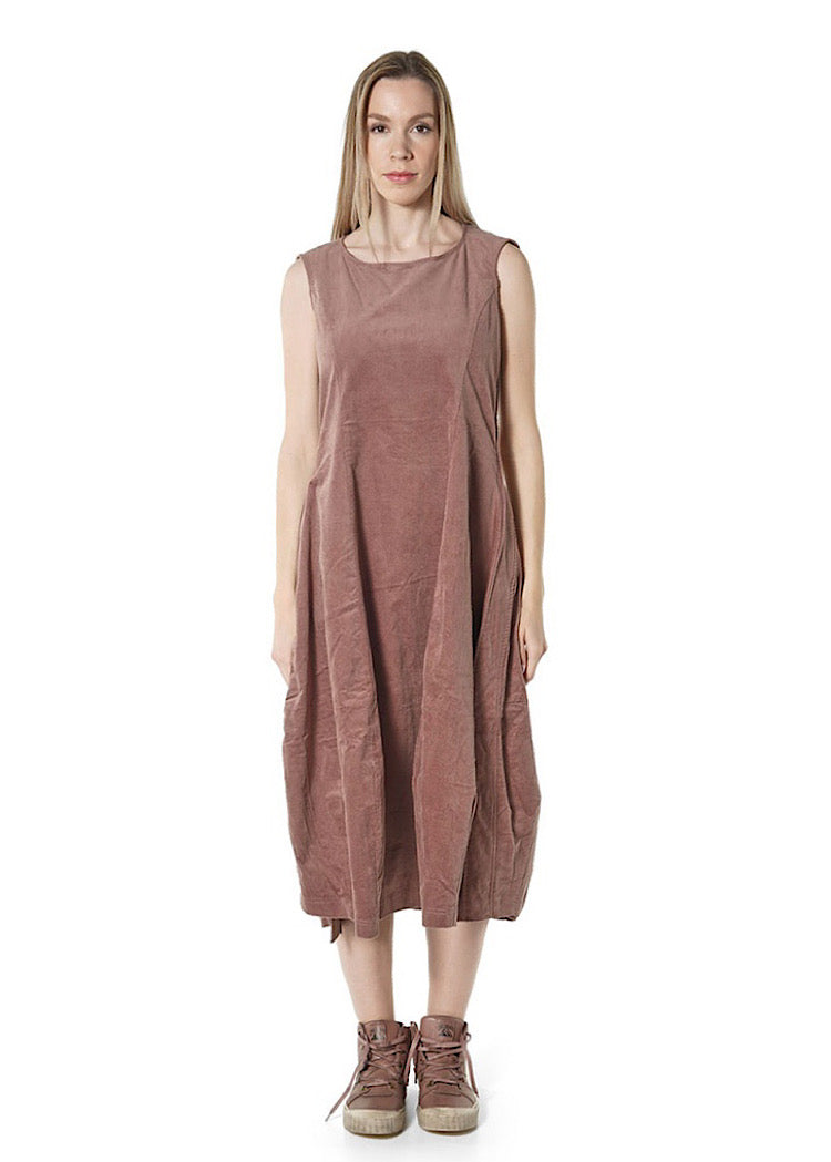 STRETCH-VELVET BALLOON DRESS *BLACK* (Shown in CRYSTAL)