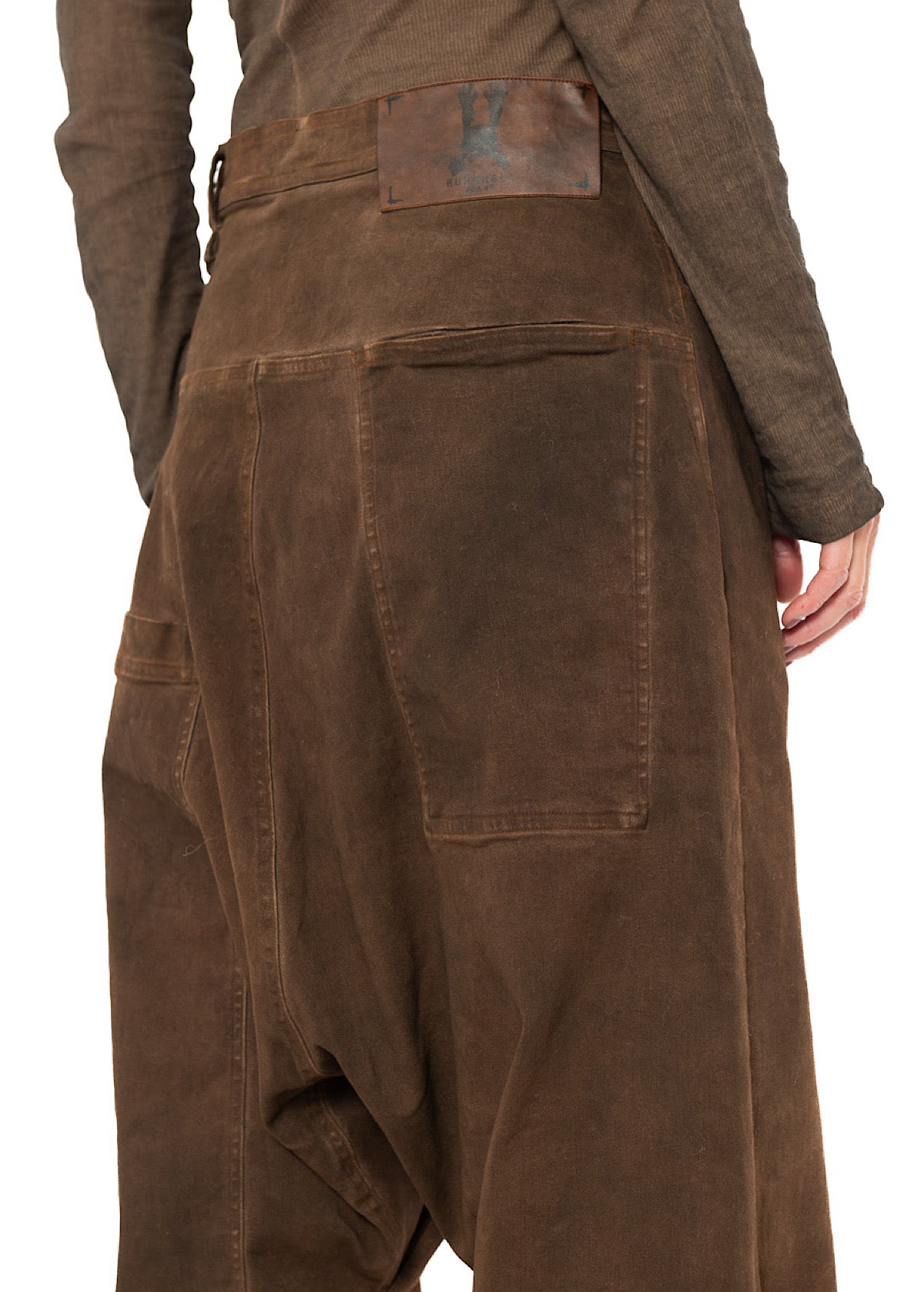 GARMENT-DYED WIDE-LEG DENIM TROUSER