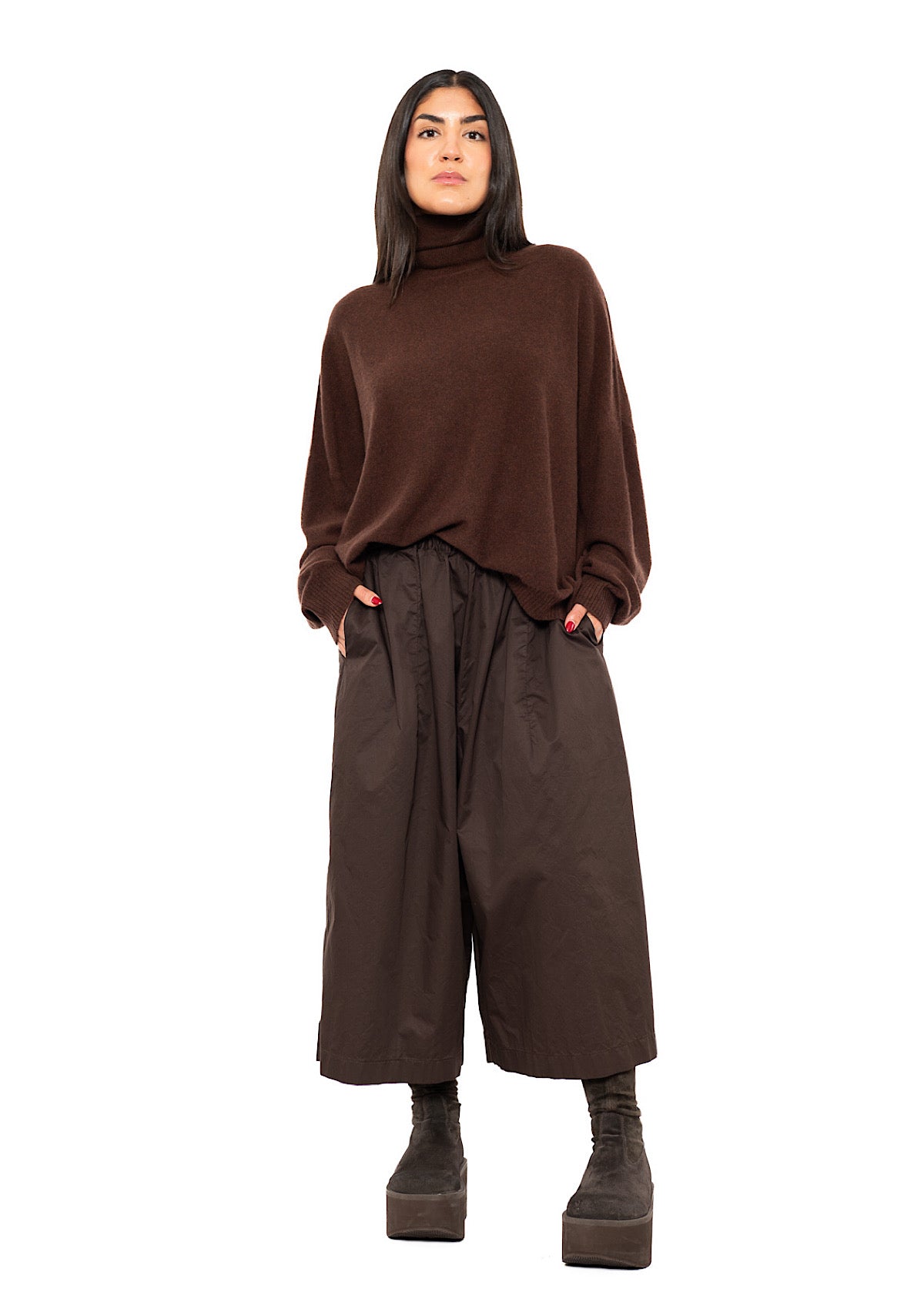 ROLL NECK CASHMERE PULLOVER