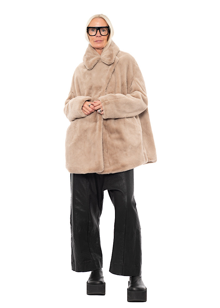 FAUX FUR COCOON JACKET
