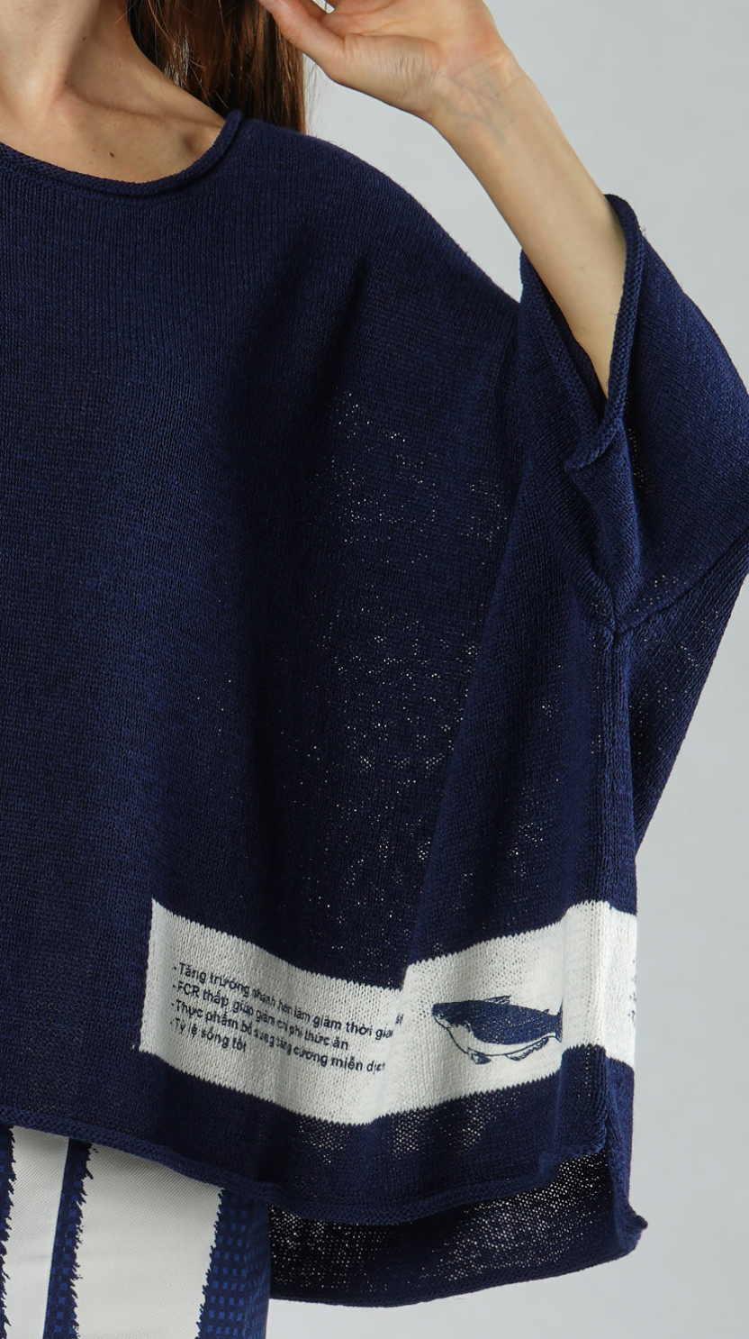 PRE-ORDER RUNDHOLZ BLACK LABEL PULLOVER *AQUA PRINT* (Shown In NAVY PRINT)