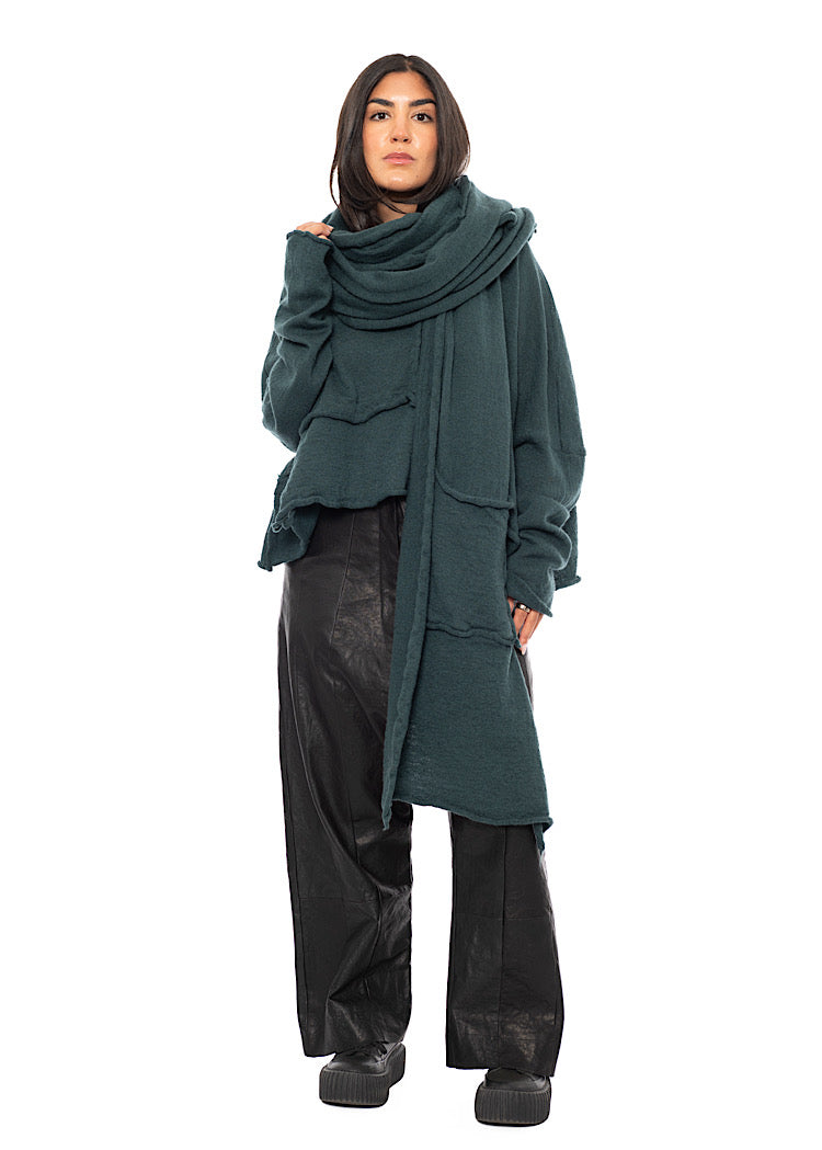 BOILED WOOL POCKET SCARF