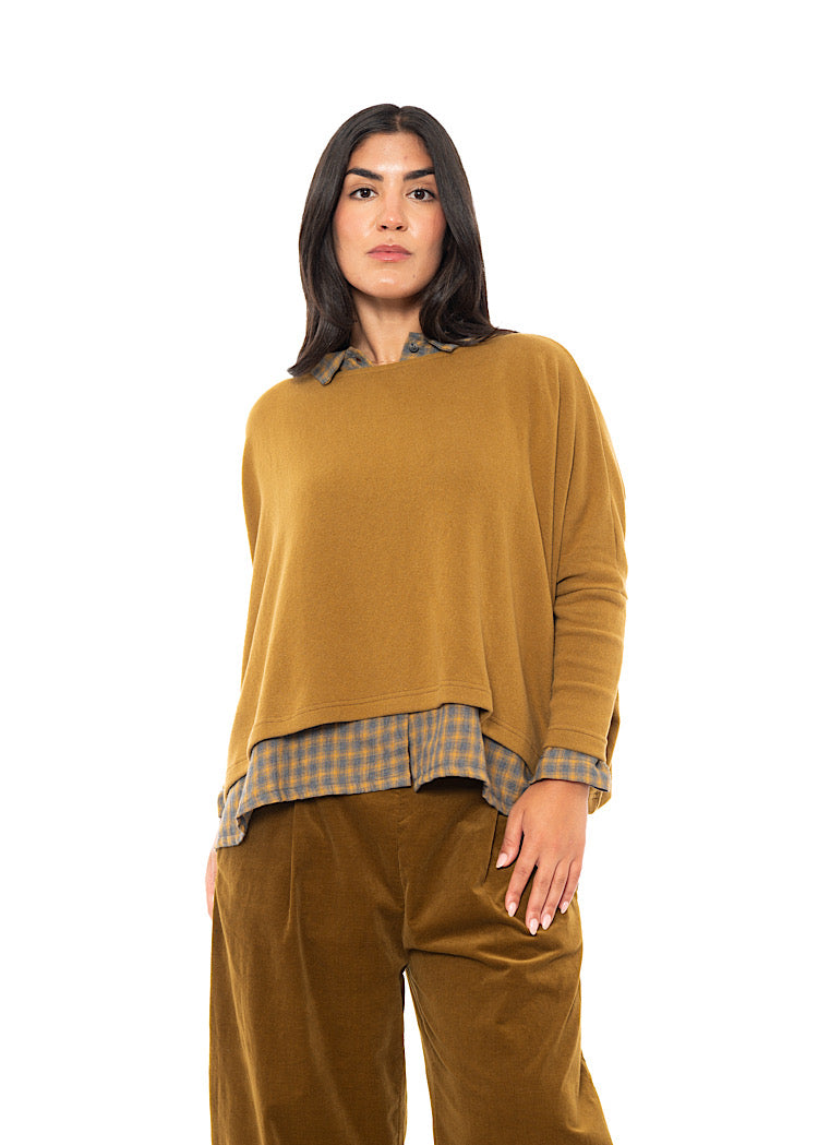 SIGNATURE COTTON-FLEECE KIRA PULLOVER