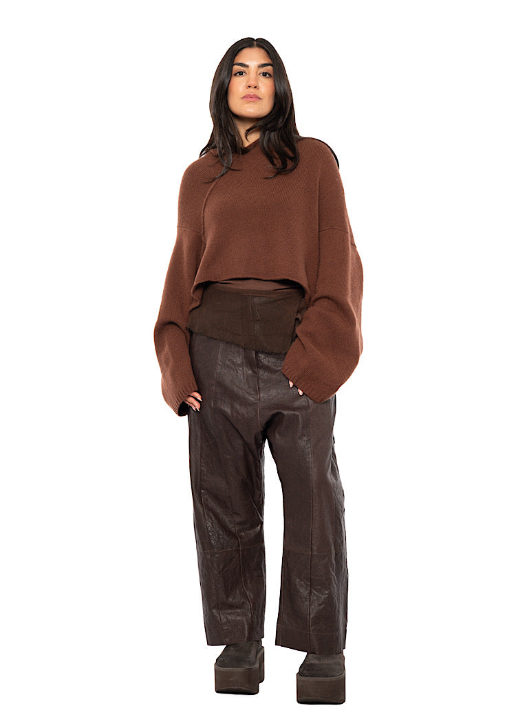 CROPPED MERINO YAK PULLOVER