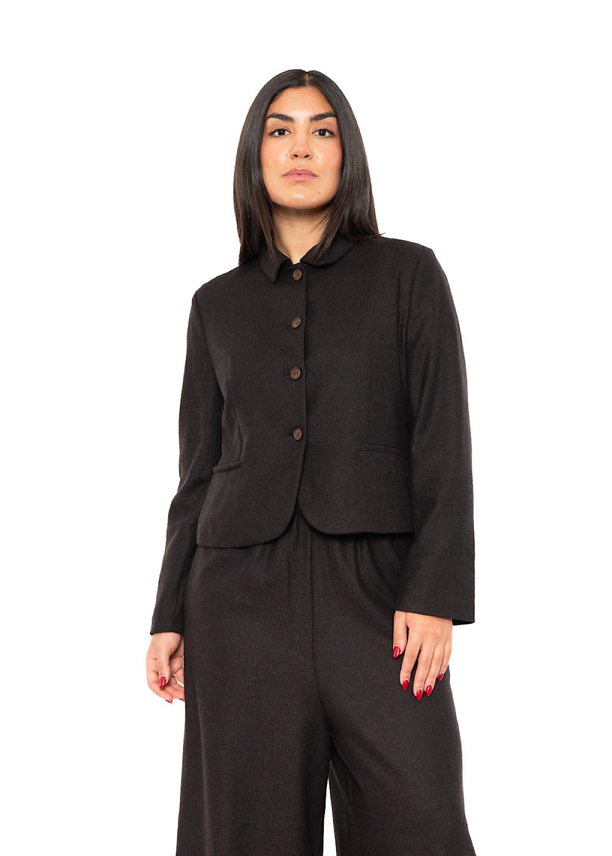 CROPPED HERRINGBONE GINNY JACKET
