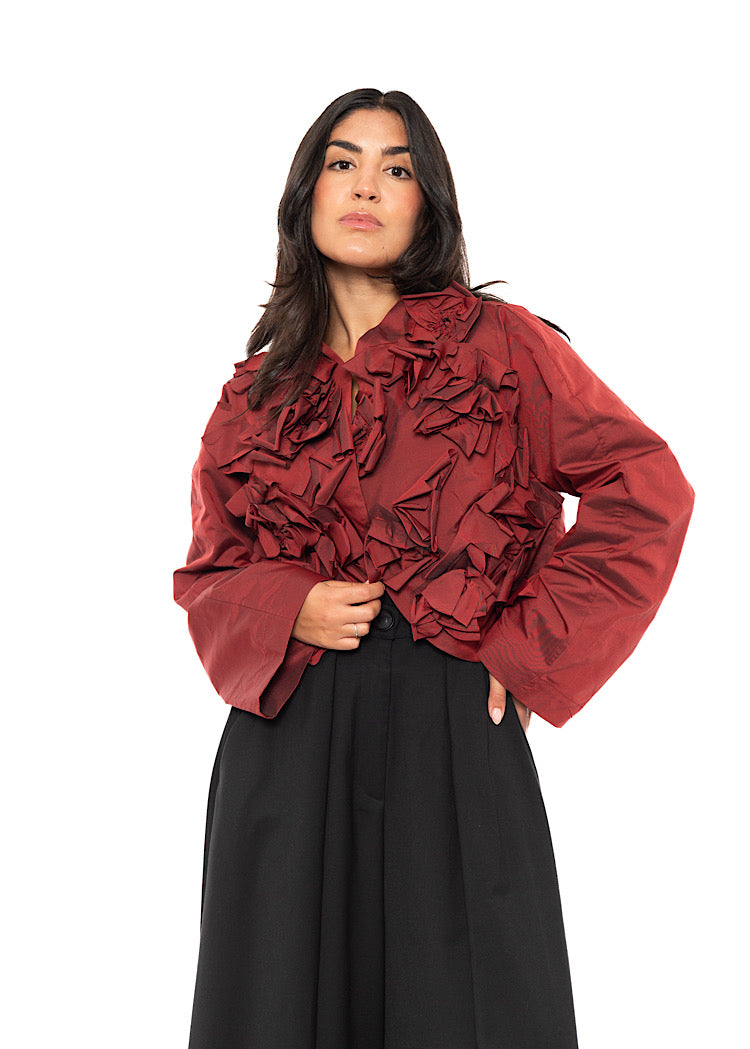 FLOWER APPLIQUÉ SHORT JACKET