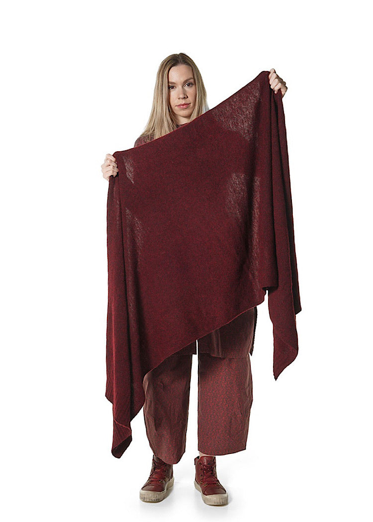 BRUSHED MÉLANGE KNITTED SCARF *BLACK* (Shown in LAVA MELANGE)