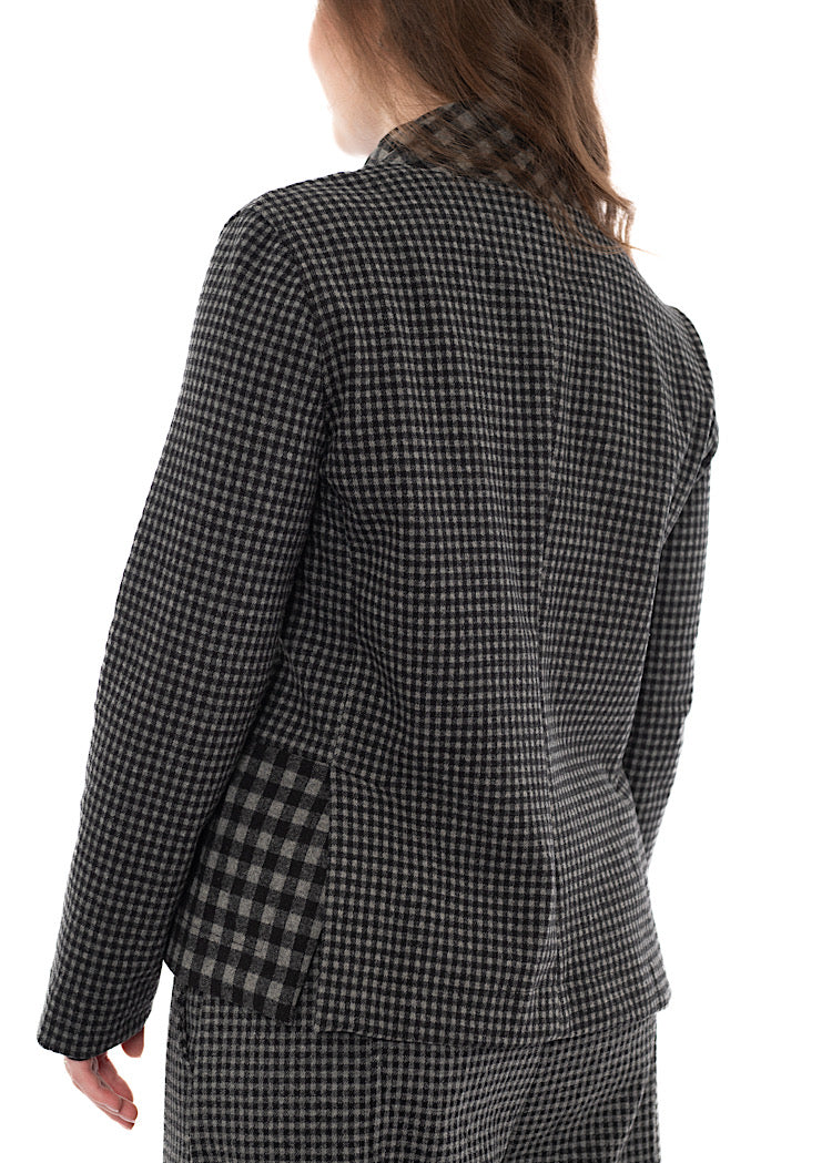 MIXED-CHECK TAILORED YASMIN JACKET