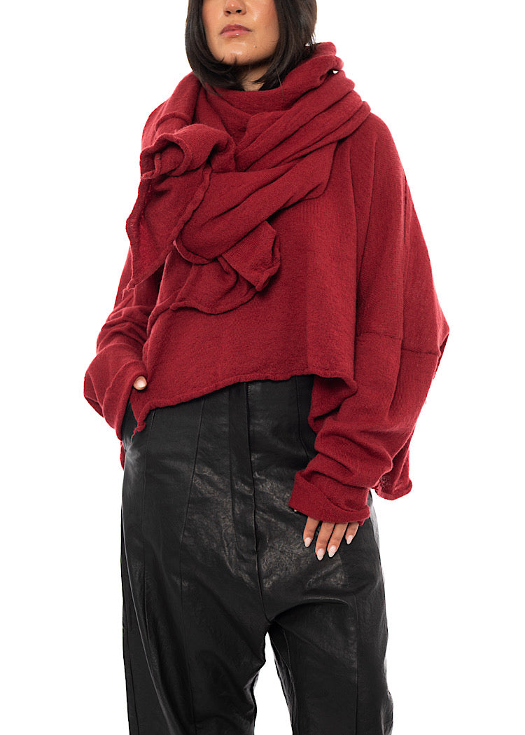 BOILED WOOL POCKET SCARF