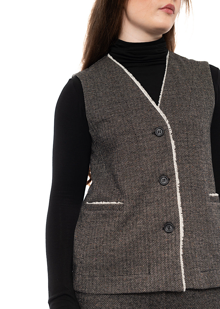 HERRINGBONE GENNY I WAISTCOAT