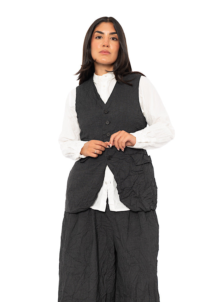 CRINKLE TAILORED WAISTCOAT