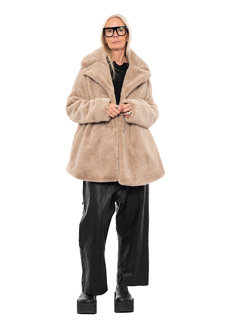 FAUX FUR COCOON JACKET