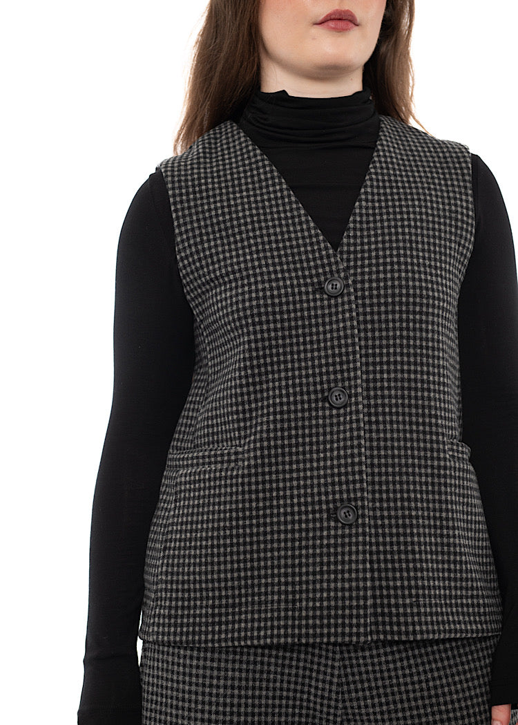 MICRO-CHECK GENNY WAISTCOAT