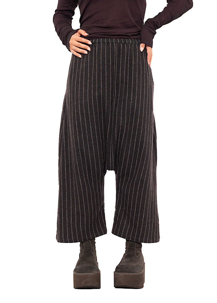DROP CROTCH WOOL TROUSER