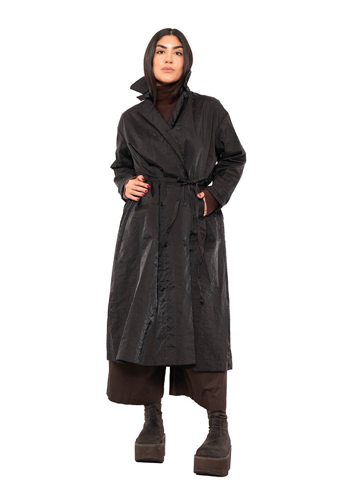SILK MIX TRENCH COAT
