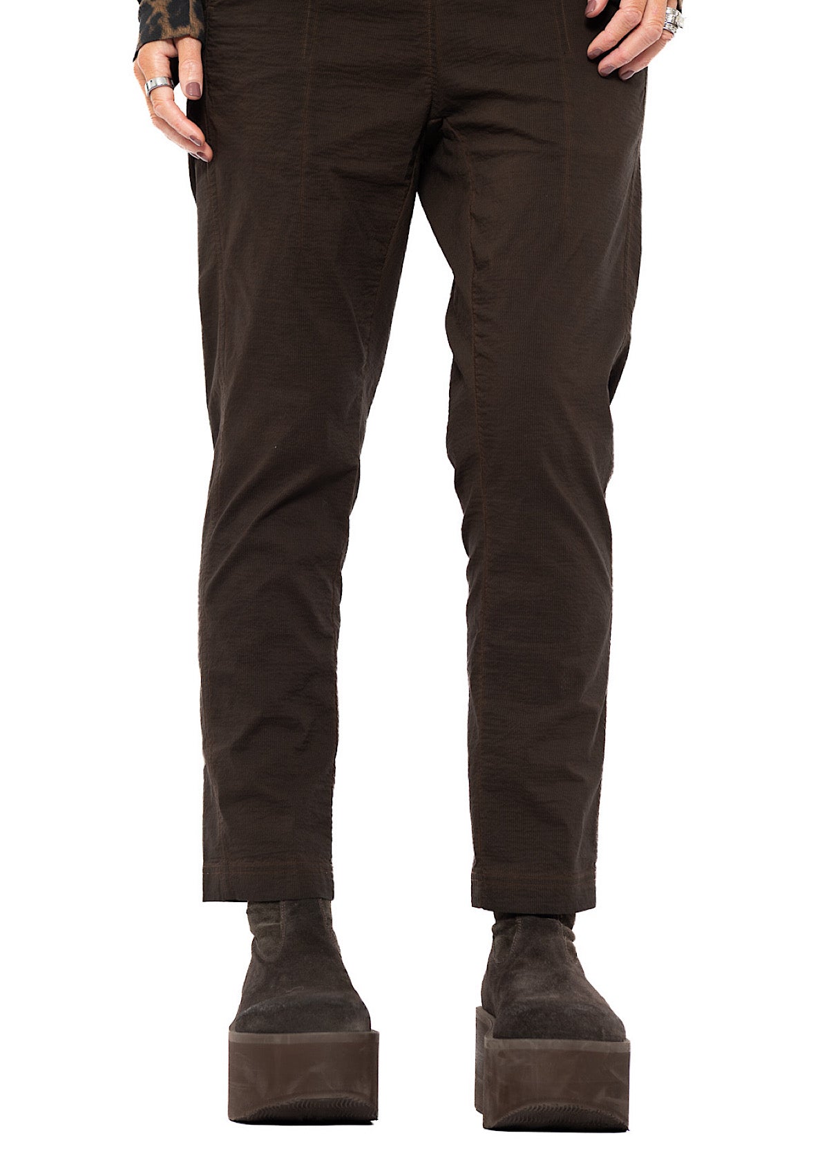 TAPERED PINSTRIPE STRETCH TROUSER