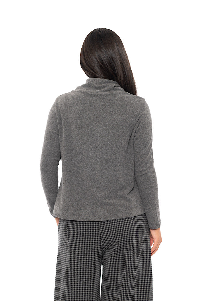 COTTON-FLEECE LYDIA PULLOVER