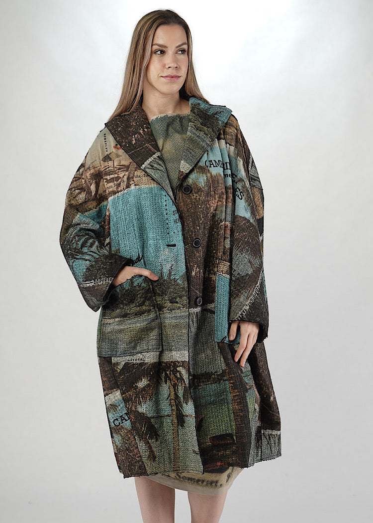 RUNDHOLZ DIP COAT *BACKSIDE PRINT* (Shown in BERMUDA 3 PRINT)