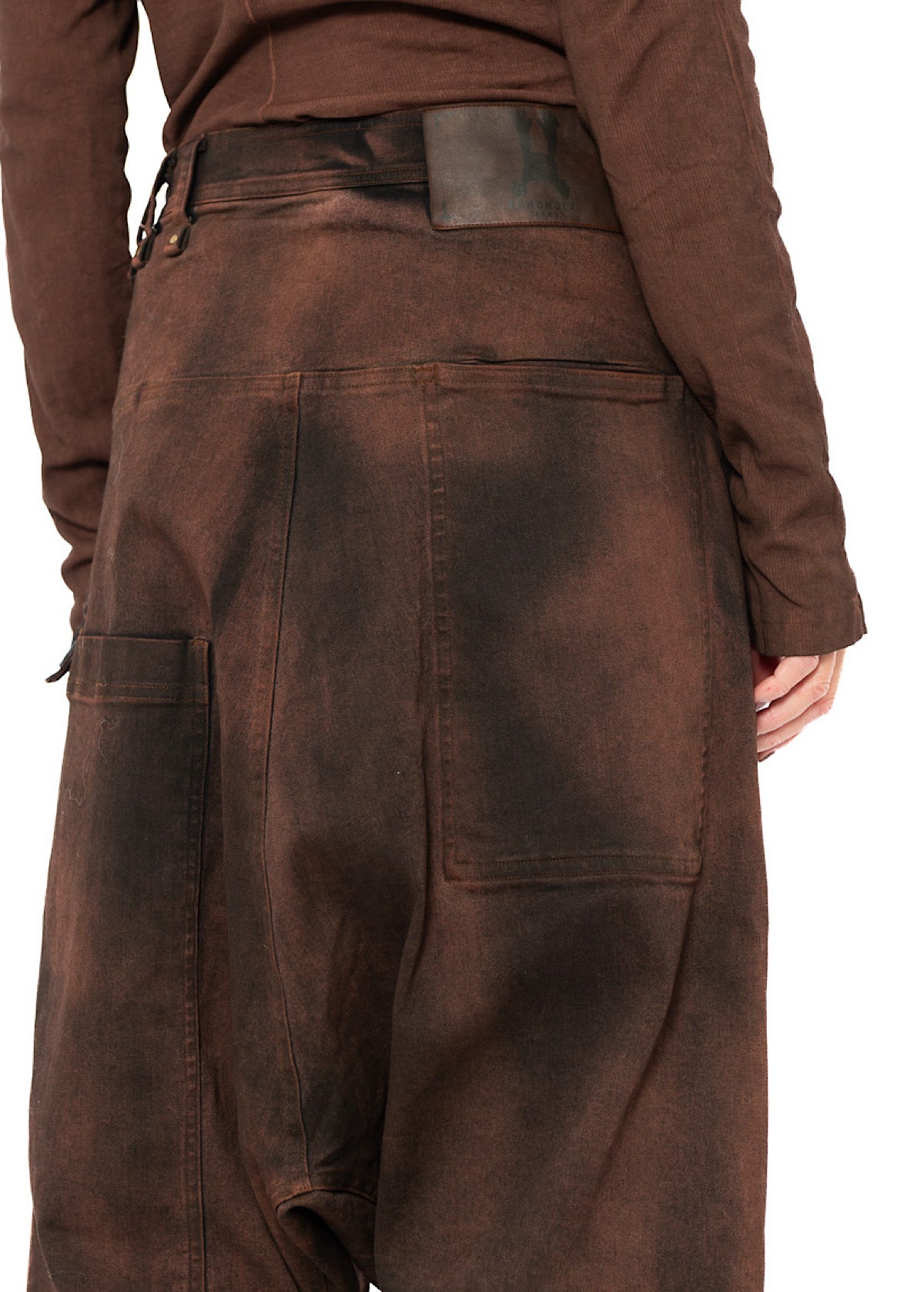 GARMENT-DYED WIDE-LEG DENIM TROUSER
