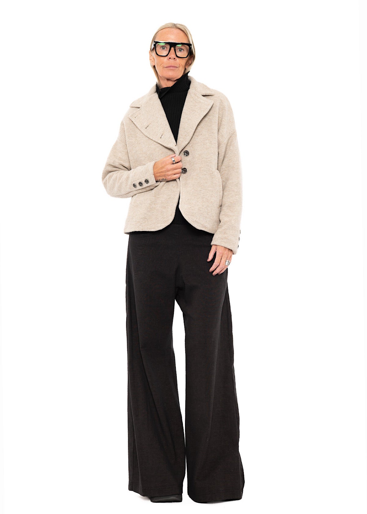 WOOL-BLEND BOXY JACKET