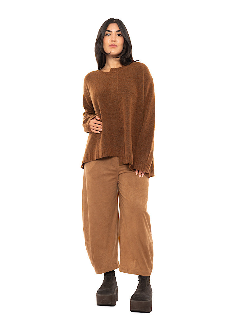 BRUSHED MÉLANGE KNITTED PULLOVER