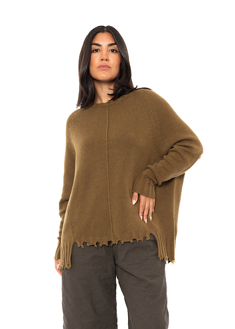RELAXED CASHMERE-MIX KIARA PULLOVER