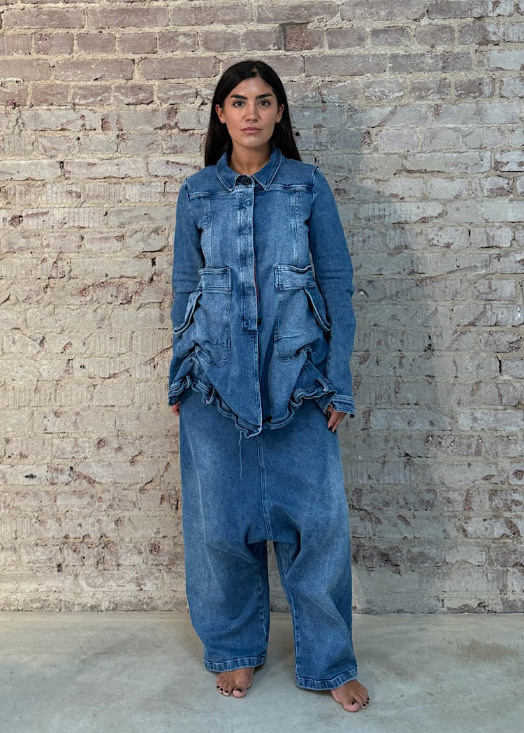 PRE-ORDER RUNDHOLZ MAINLINE JACKET *INDIGO FADED* (Shown in INDIGO STONEWASH)