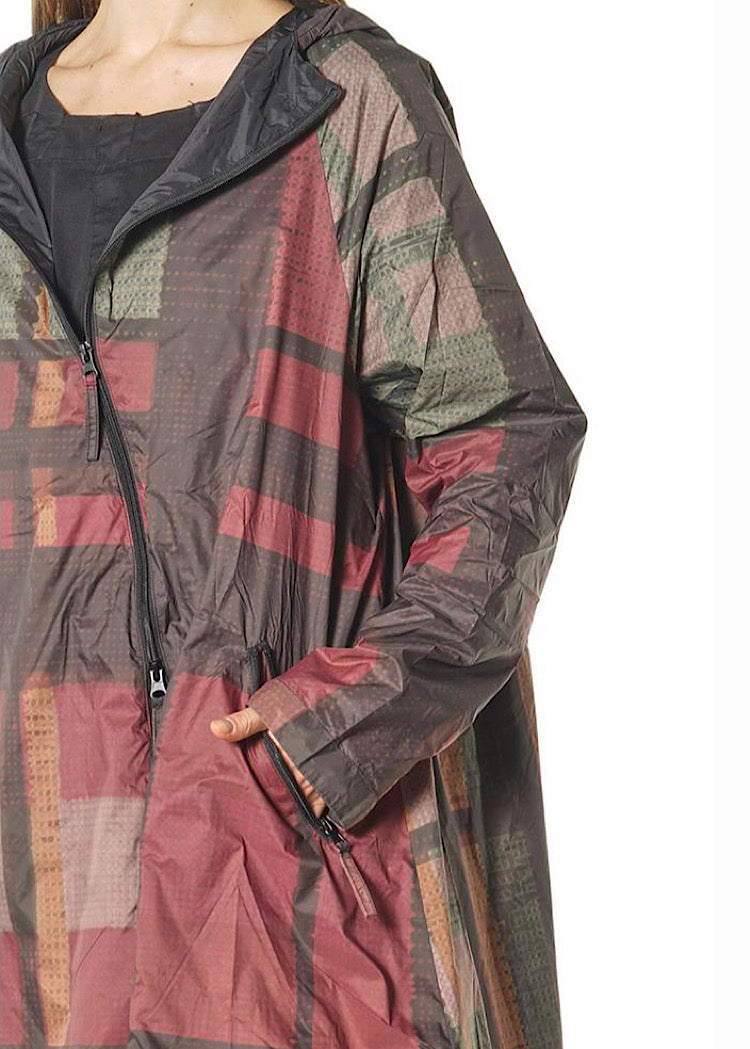TECHNICAL RAIN COAT *BLACK* (Shown in CHECK MULTICOLOUR)