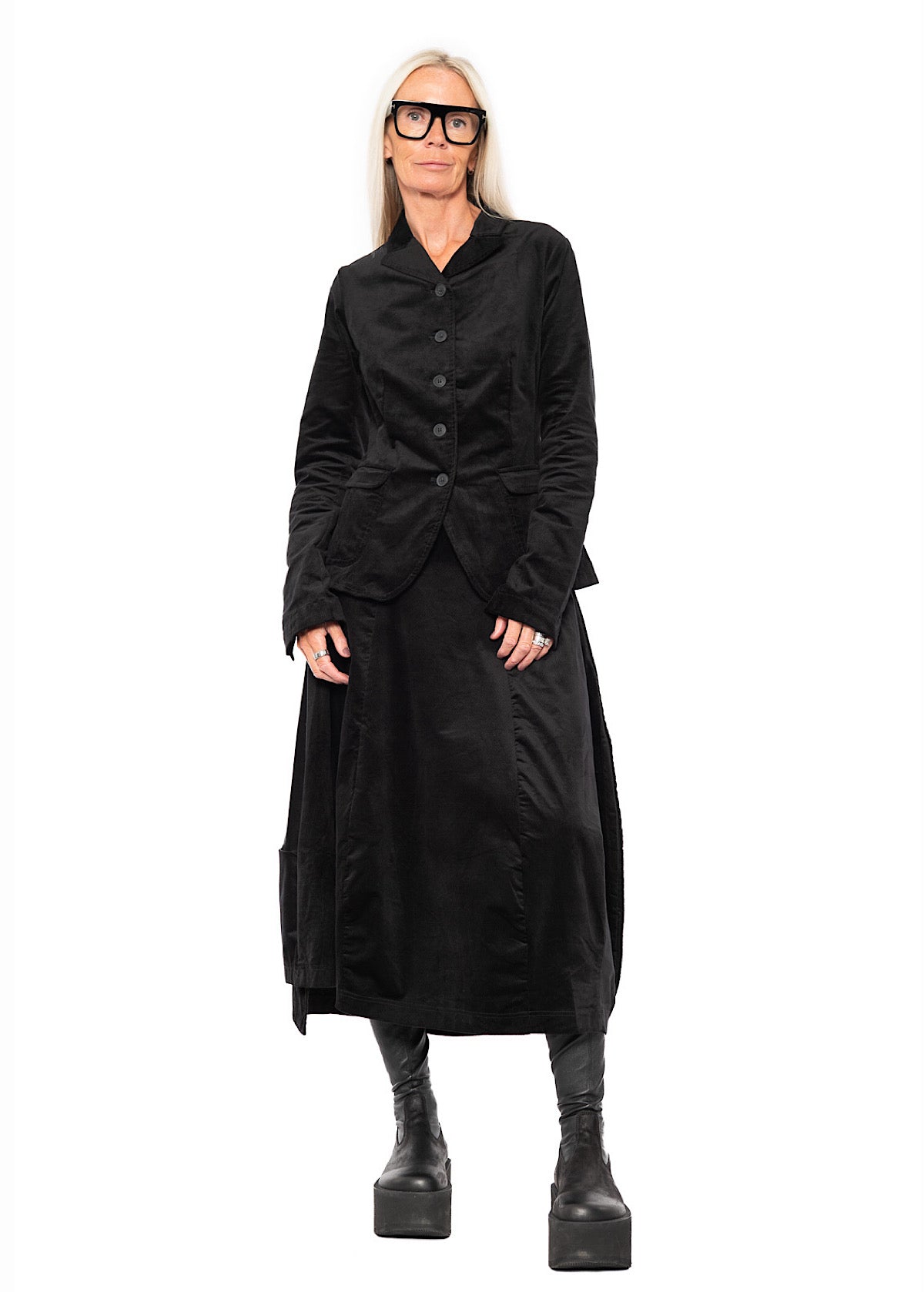 STRETCH-VELVET BALLOON SKIRT