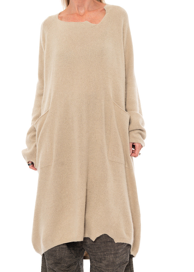 SIGNATURE RACCOON HAIR KNITTED TUNIC