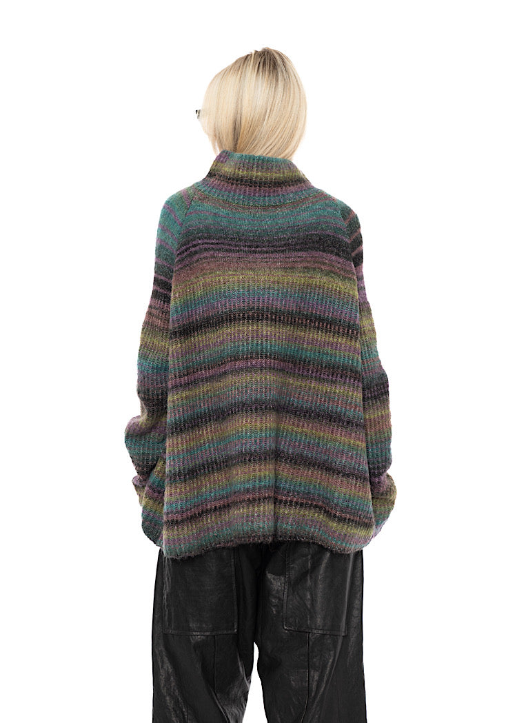 MULTICOLOUR STRIPE KNITTED PULLOVER