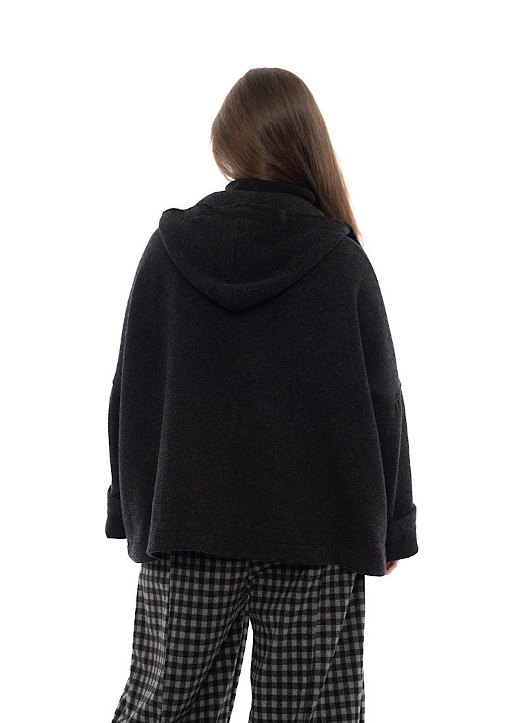 OVERSIZED HOODED WELL JACKET