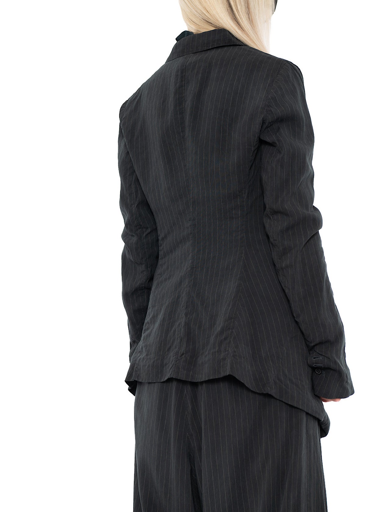 FLUID PINSTRIPE LONGLINE JACKET