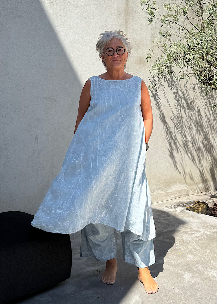 PRE-ORDER RUNDHOLZ DIP DRESS *SKY FOG* (Shown in SEAFOAM FOG)