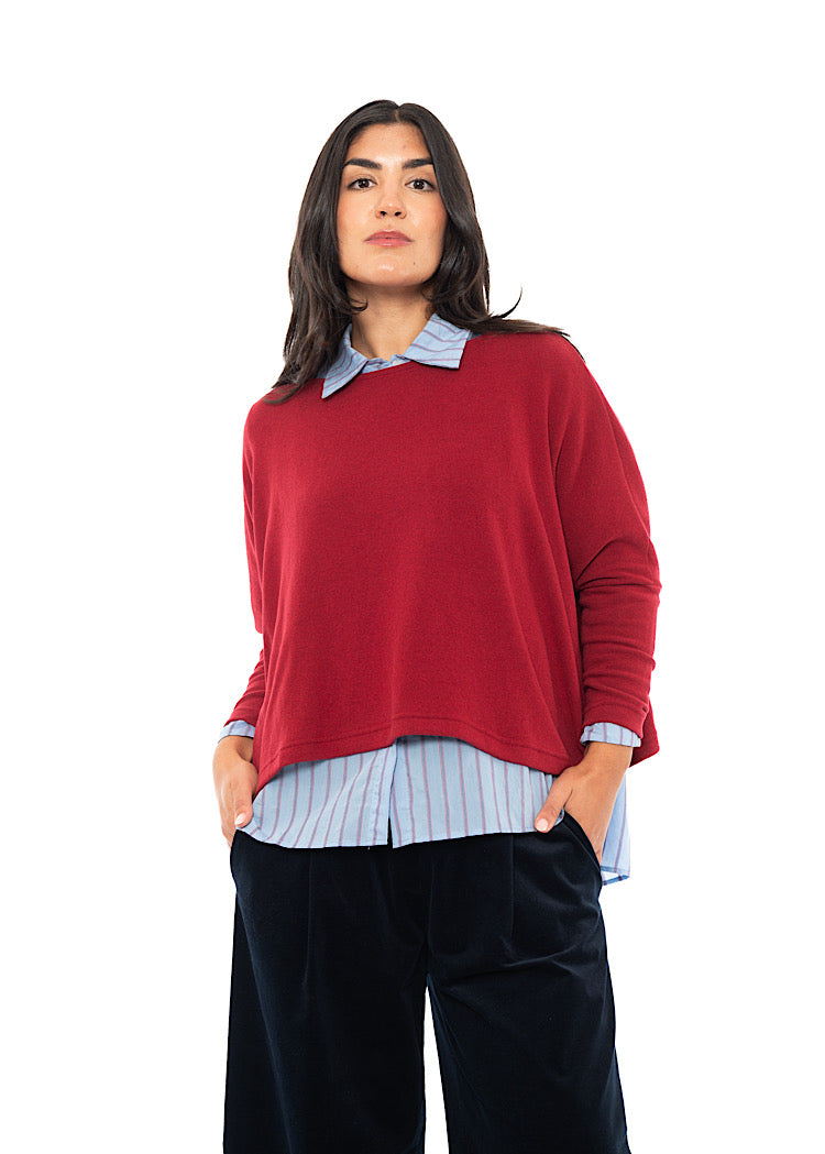 SIGNATURE COTTON-FLEECE KIRA PULLOVER