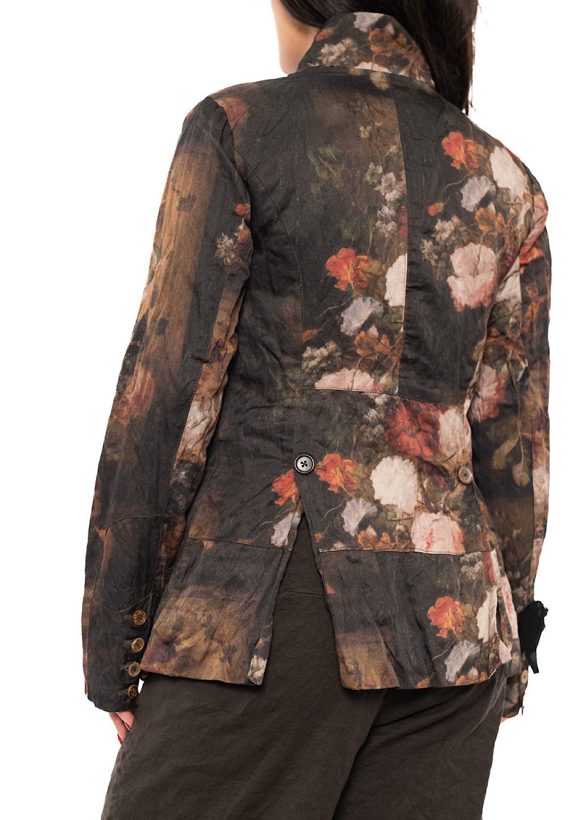 FLORAL PRINT TAILORED JACKET