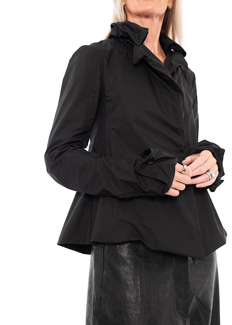 WIRED RUFFLE COTTON SHIRT