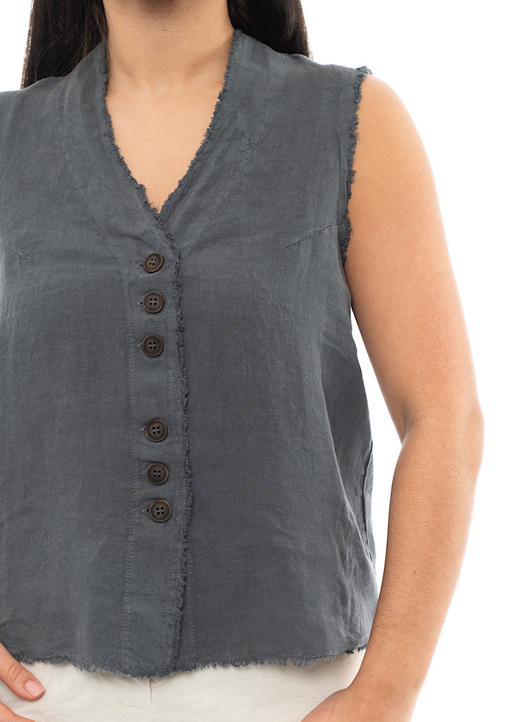 AEQUAMENTE LINEN WAISTCOAT