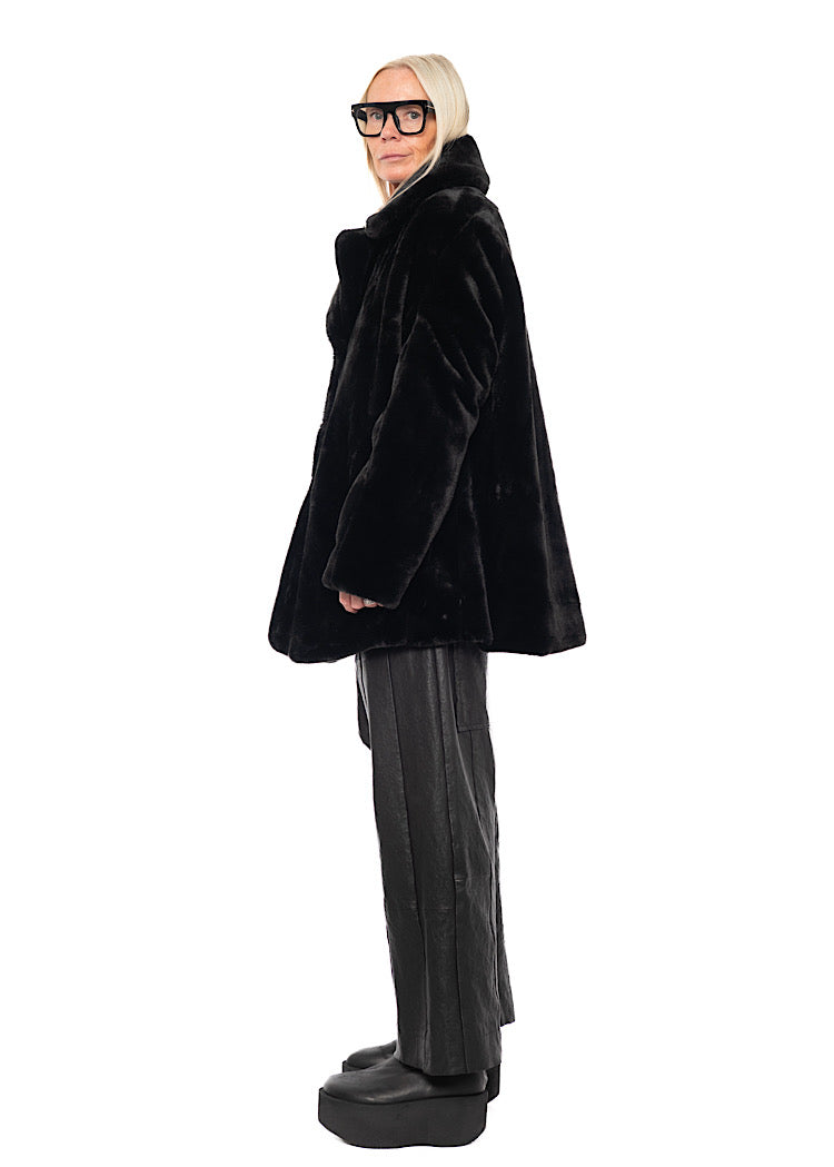 FAUX FUR COCOON JACKET