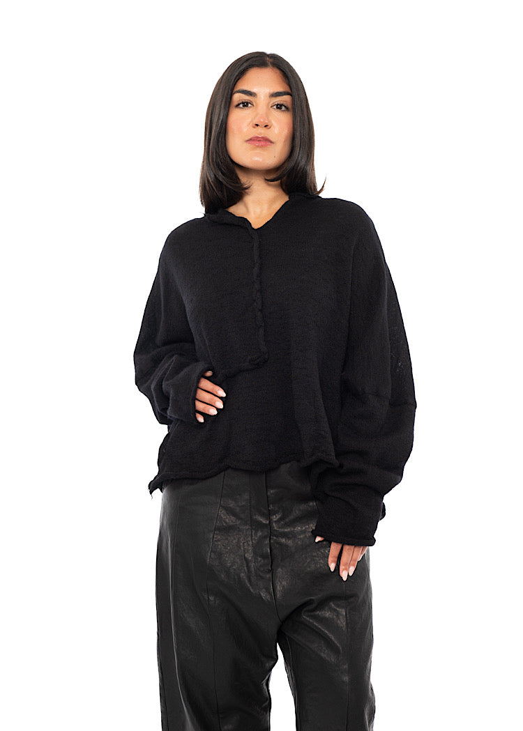 BOILED WOOL KNITTED PULLOVER