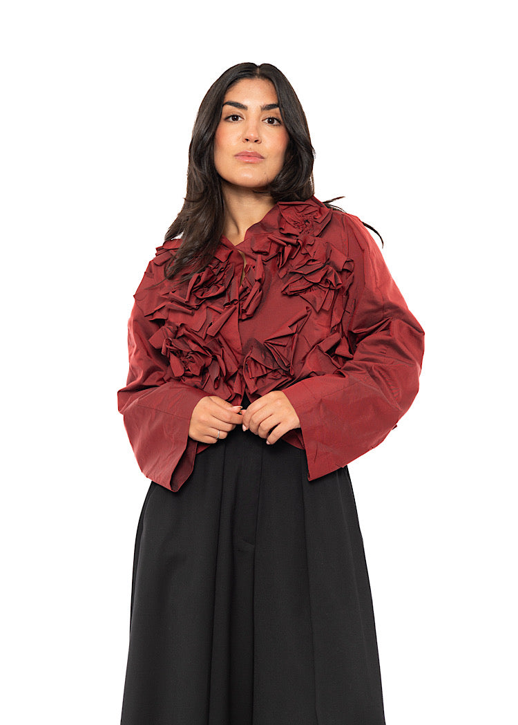 FLOWER APPLIQUÉ SHORT JACKET