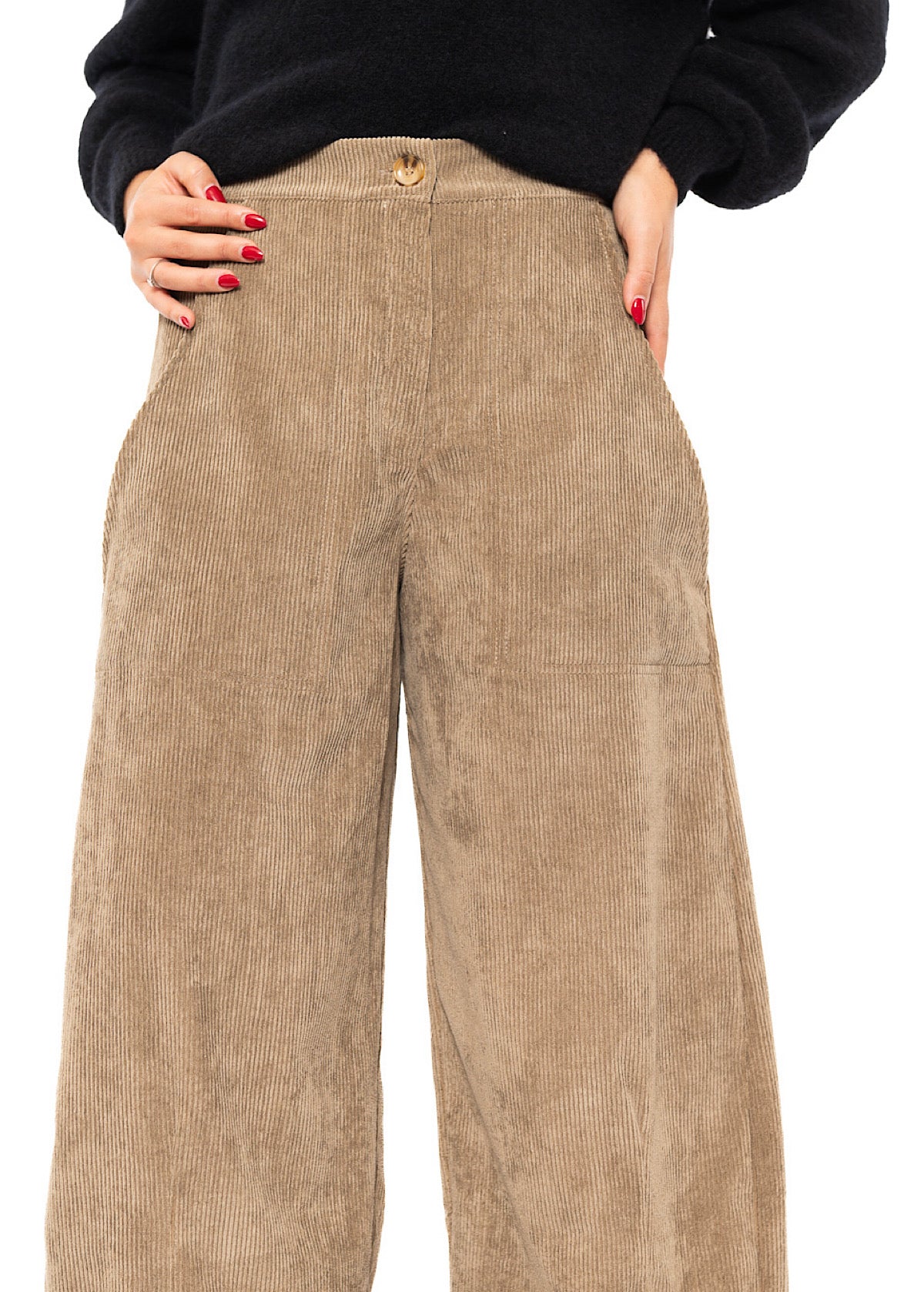 CORDUROY WIDE-LEG BALLOON TROUSER