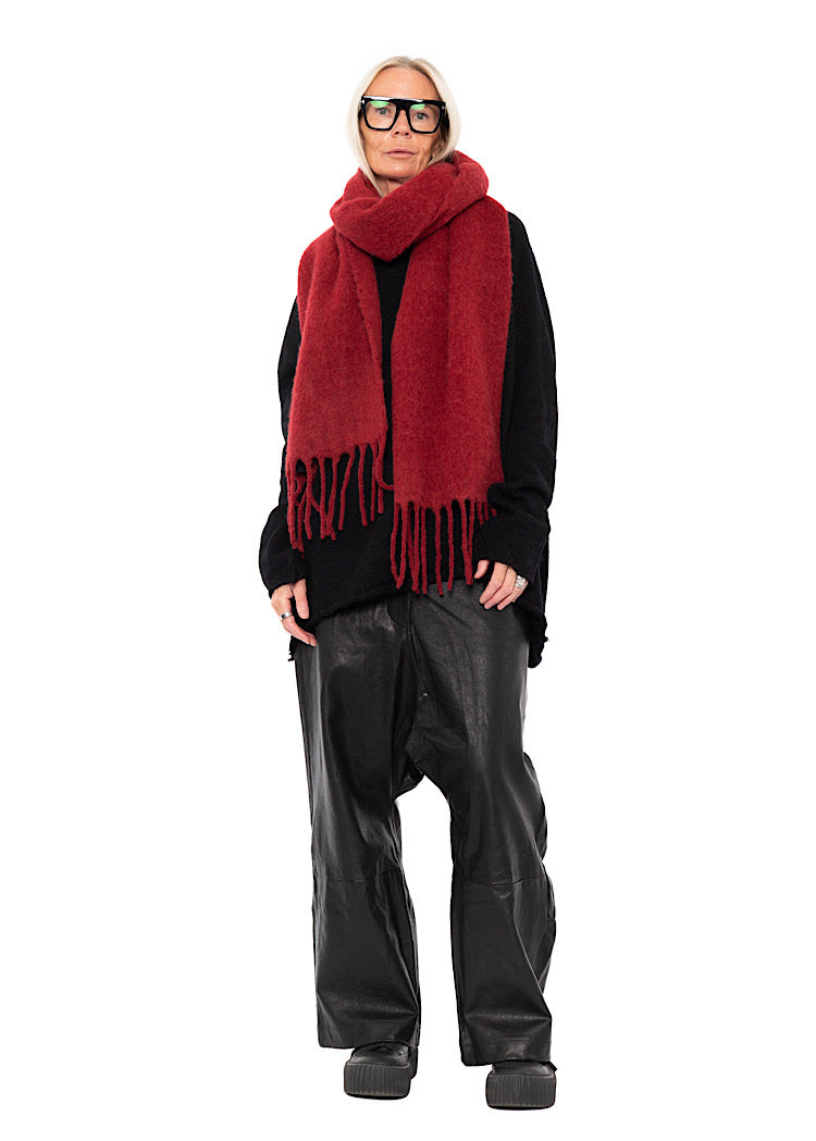 FRINGED ALPACA-BLEND SCARF