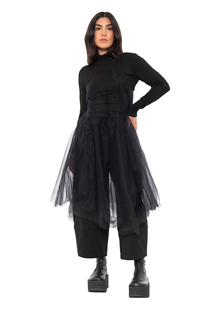 MESH OVERLAY DRESS